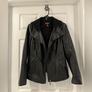 Women's Black Leather Jacket Danier size M